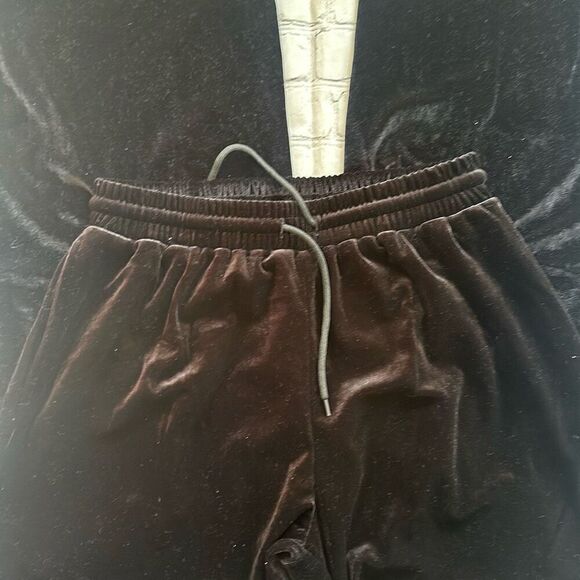 SHEIN Black Velvet Style Lounge Pants - Picture 4 of 5